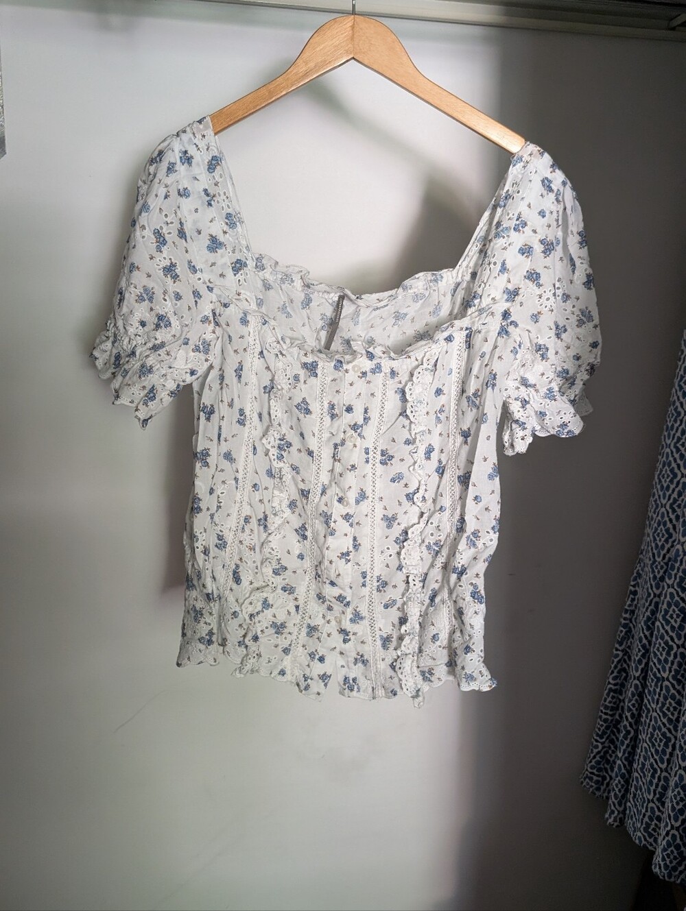 Anthropologie White Cotton Top